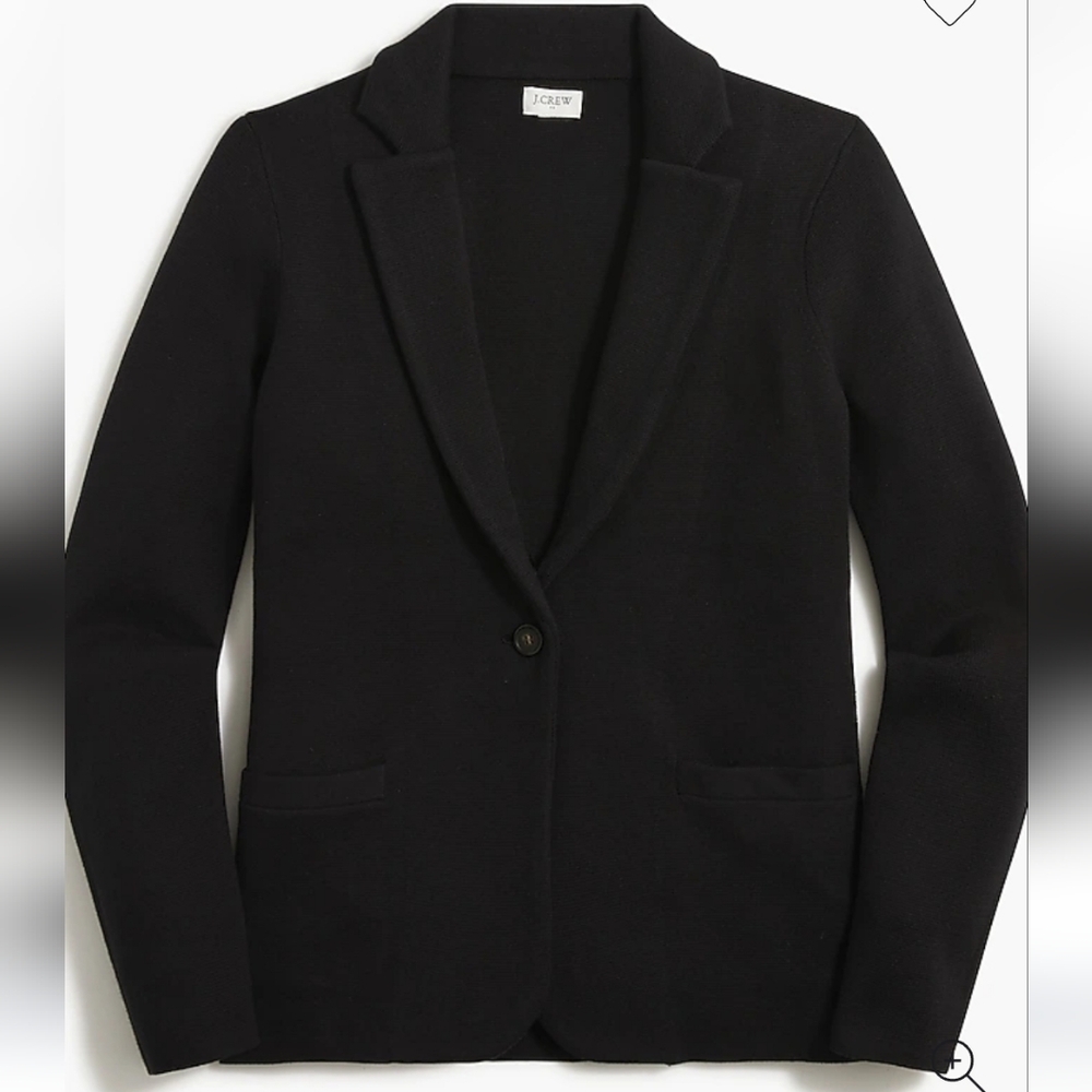 J. Crew Factory Sweater Blazer In Black